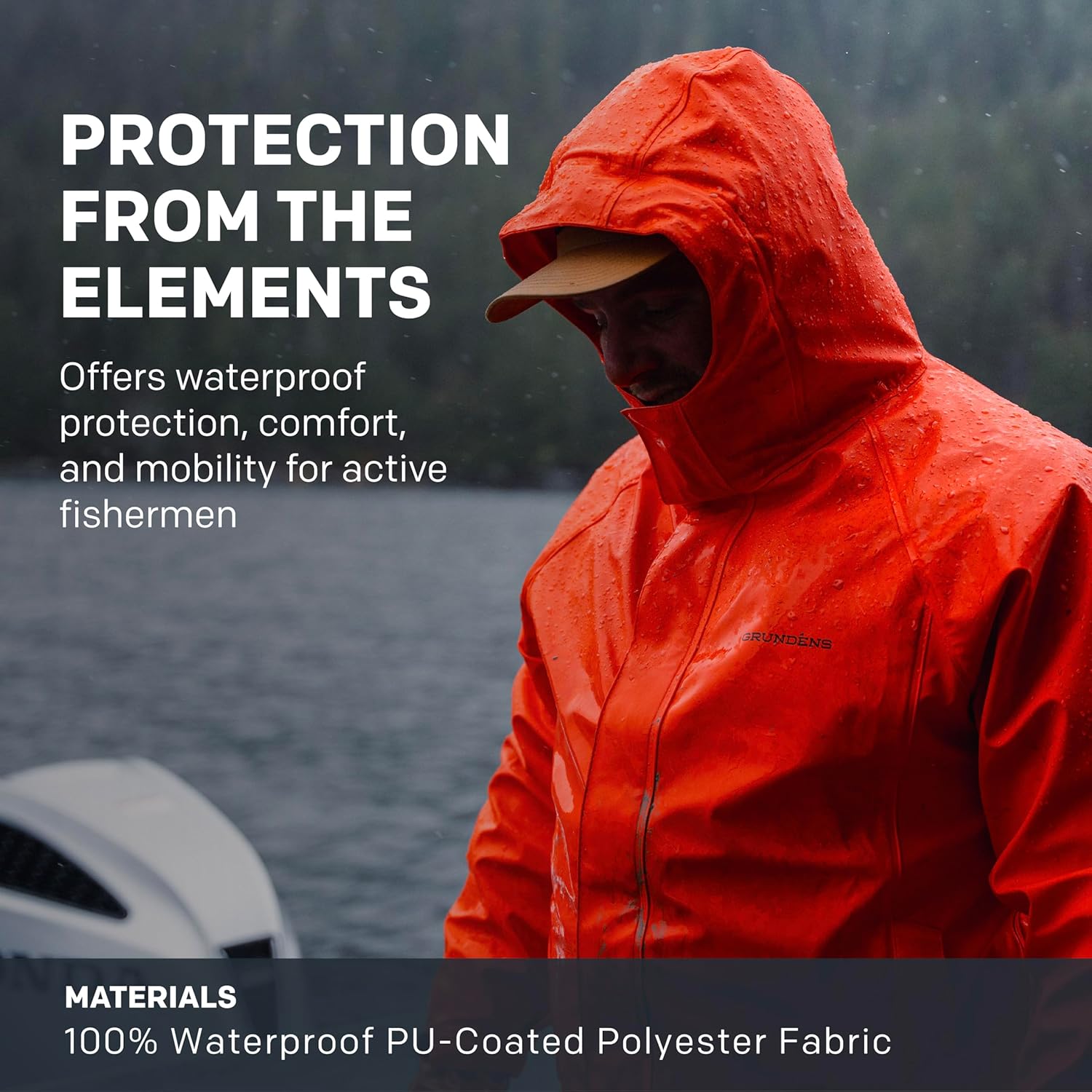 Grundens Heren’s Neptune Commercial Fishing jas | waterdicht, - Image 3