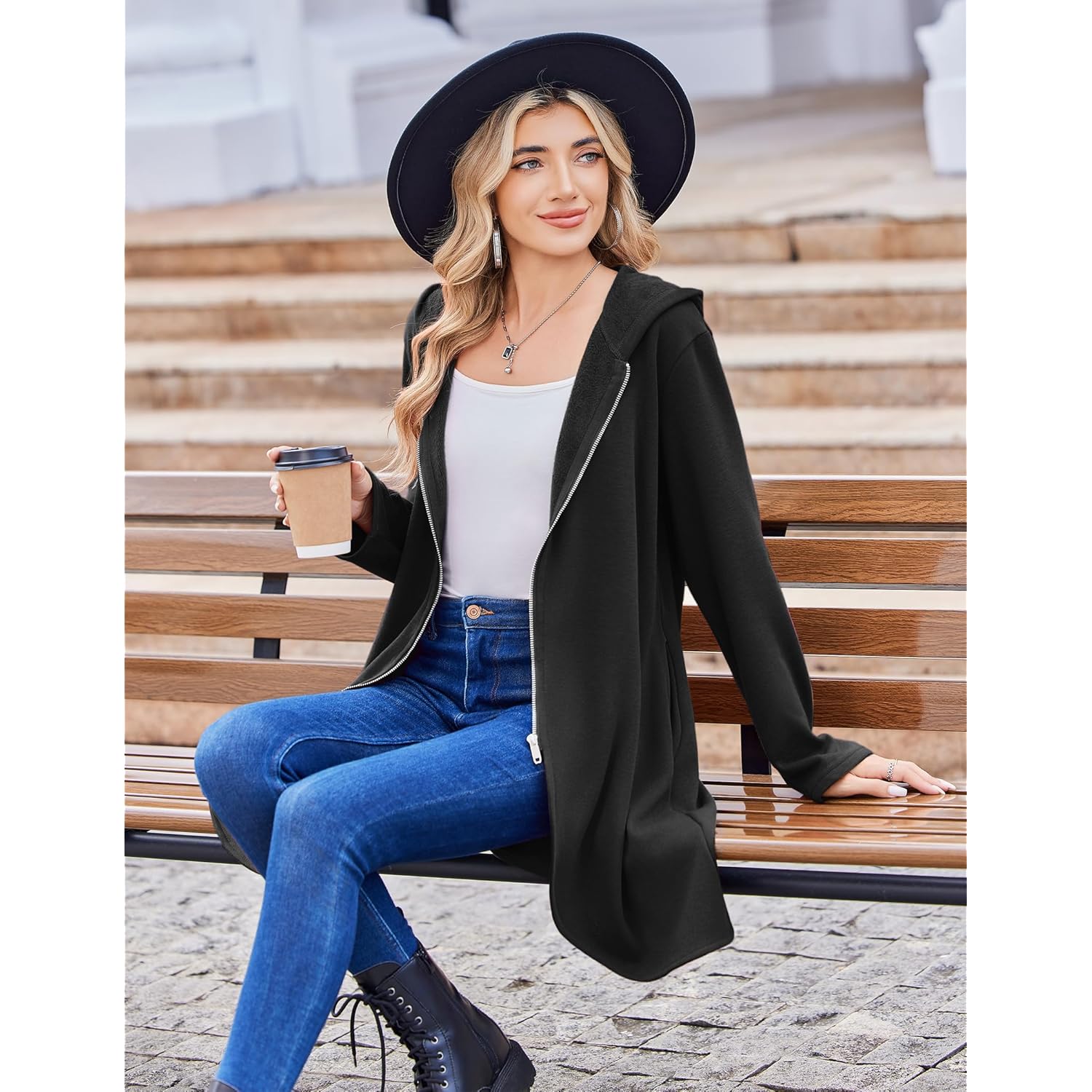 Zeagoo Dames Fall Jacket 2025 rits hoodie Long - Image 6