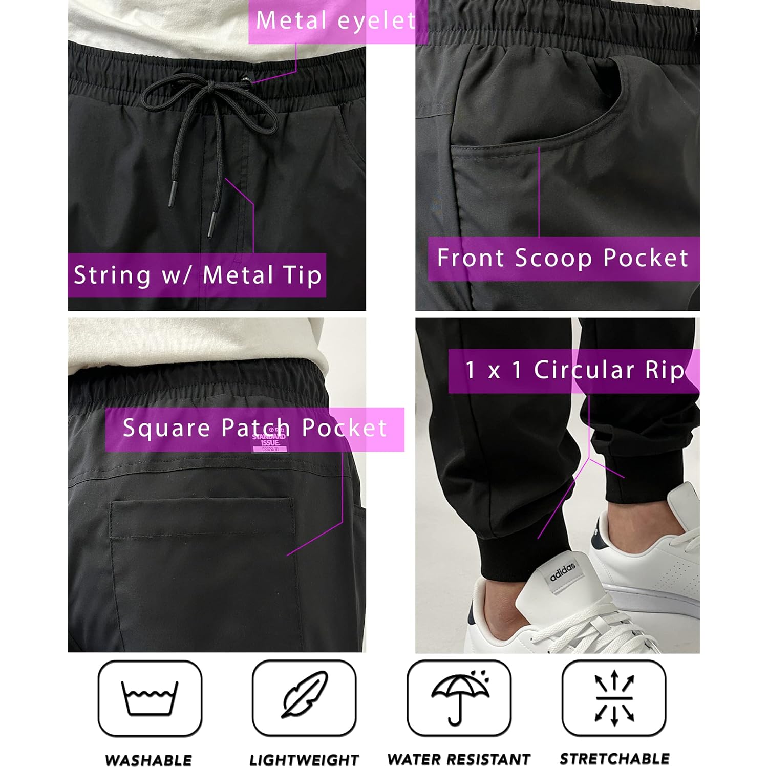 Southpole Heren Tech jogger lichtgewicht Woven Hybrid Track - Image 5