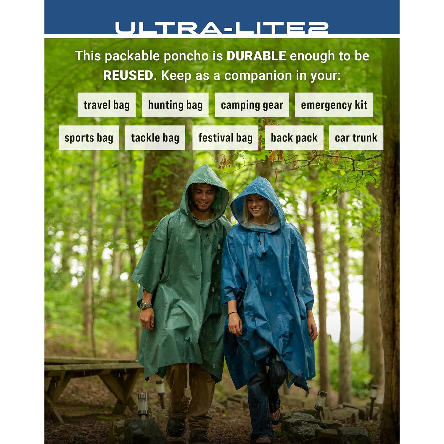 FROGG TOGGS Ultra-lite2 waterdicht, Breathable regen Poncho, Adult - Image 7