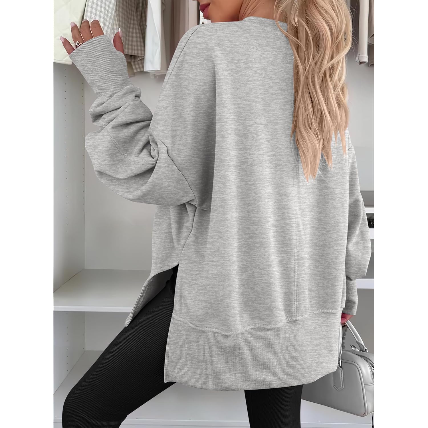 ANRABESS Dames oversized sweatshirt Thumbhole Long Sleeve hoodie - Image 4