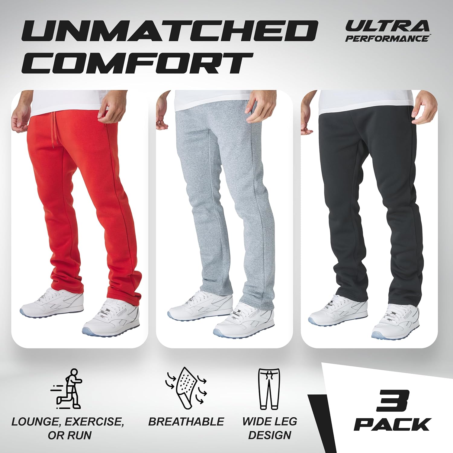 Ultra Performance 3 Pack Heren fleece Wide Leg - Image 5