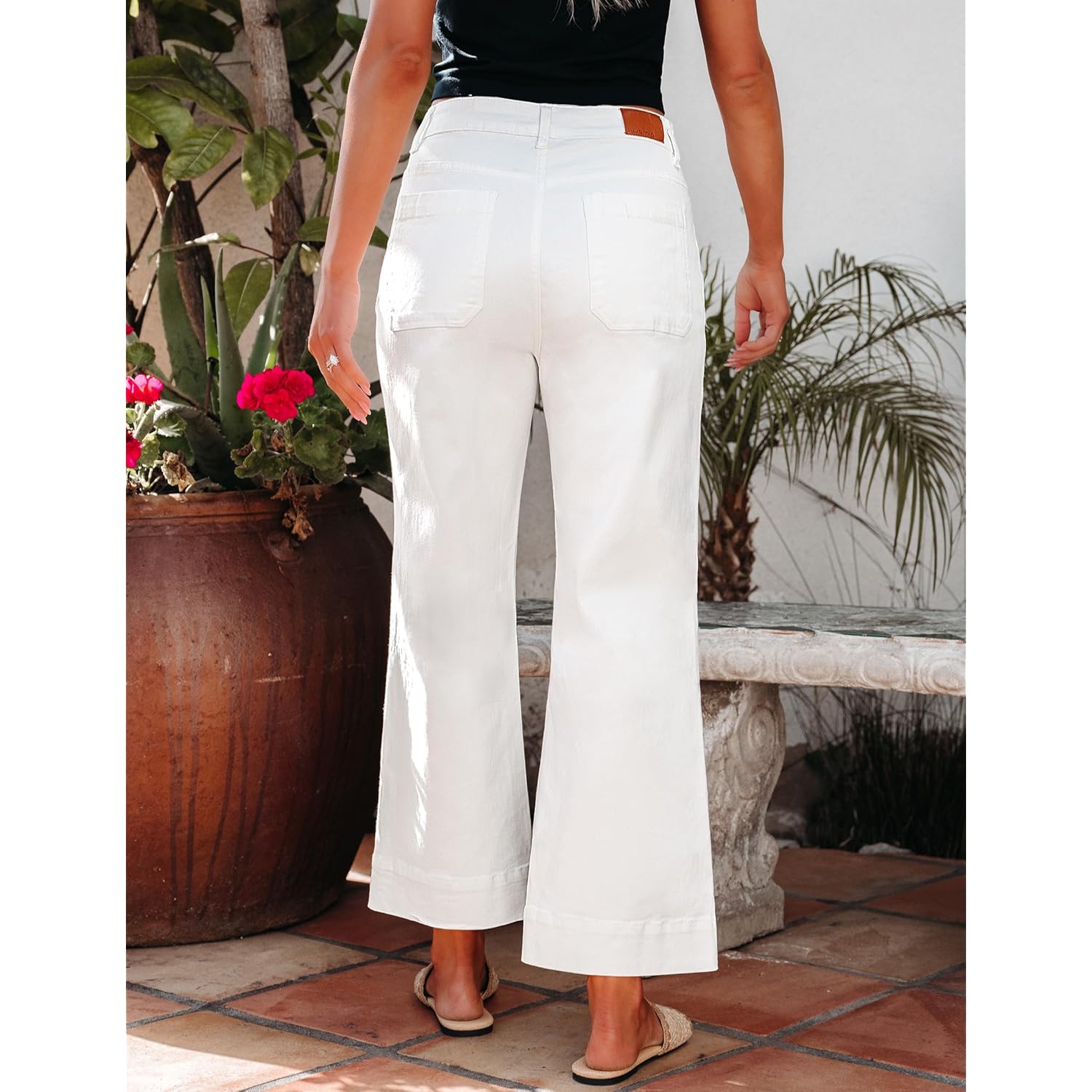 Luvamia wide leg jeans for Dames Trendy high-waist - Image 3