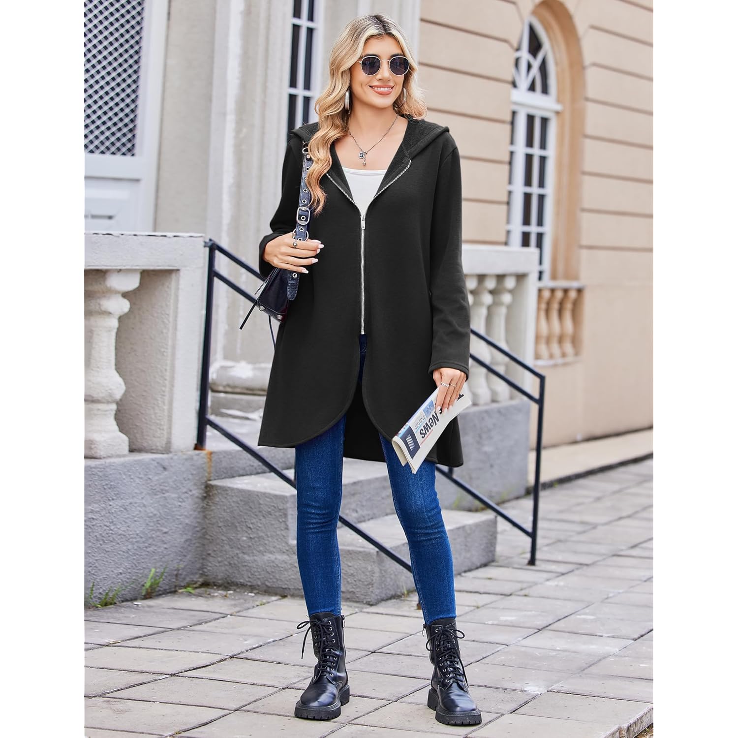 Zeagoo Dames Fall Jacket 2025 rits hoodie Long - Image 7