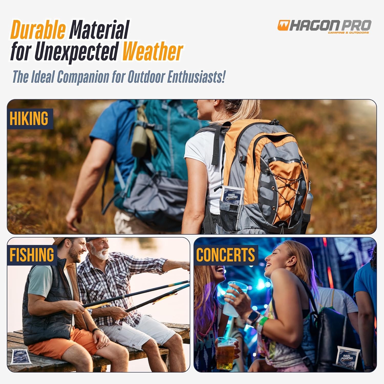 Hagon PRO Disposable regen Ponchos for Adults (5 - Image 7