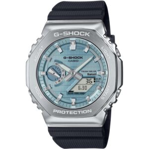 G-shock casio g-staal solar connected blauw dial zwart