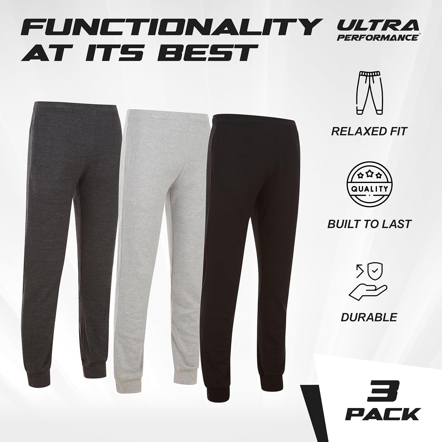 Ultra Performance 3 Pack Heren lichtgewicht jogger for - Image 5