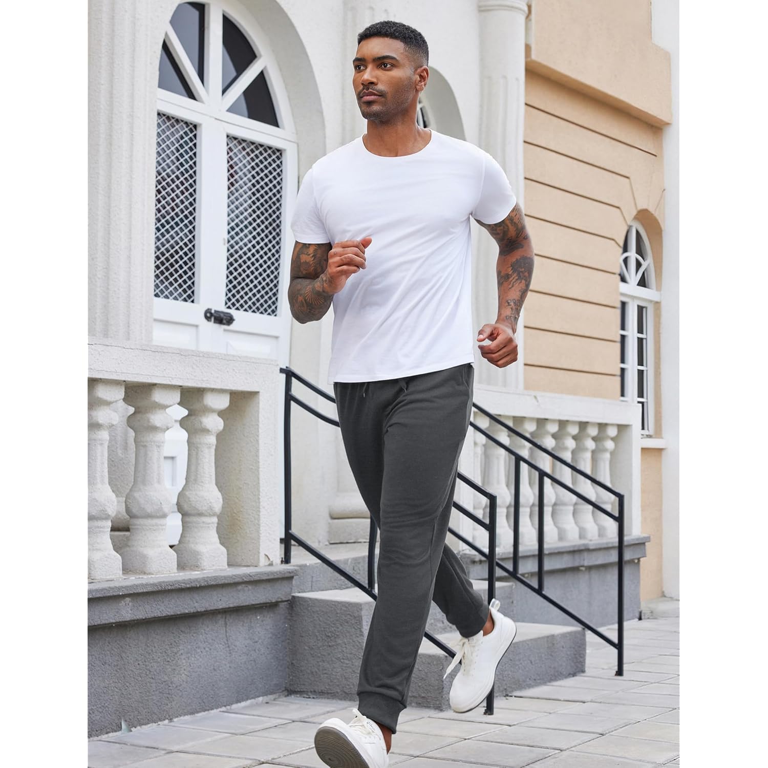 COOFANDY Heren jogger sweatpants Athletic Running Pants trekkoord - Image 6