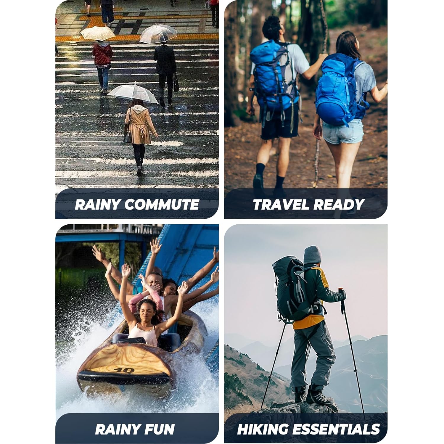 SaphiRose Unisex regen Poncho regenjas capuchon for Adults - Image 6