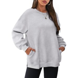 WIHOLL Dames oversized sweatshirt Crewneck Long Sleeve Tops