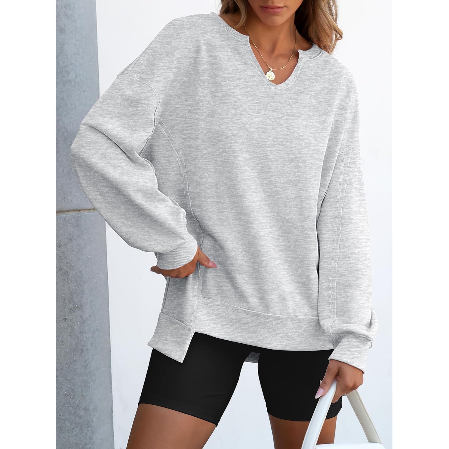 ANRABESS Dames oversized sweatshirt Long Sleeve Tunic Shirts - Image 2