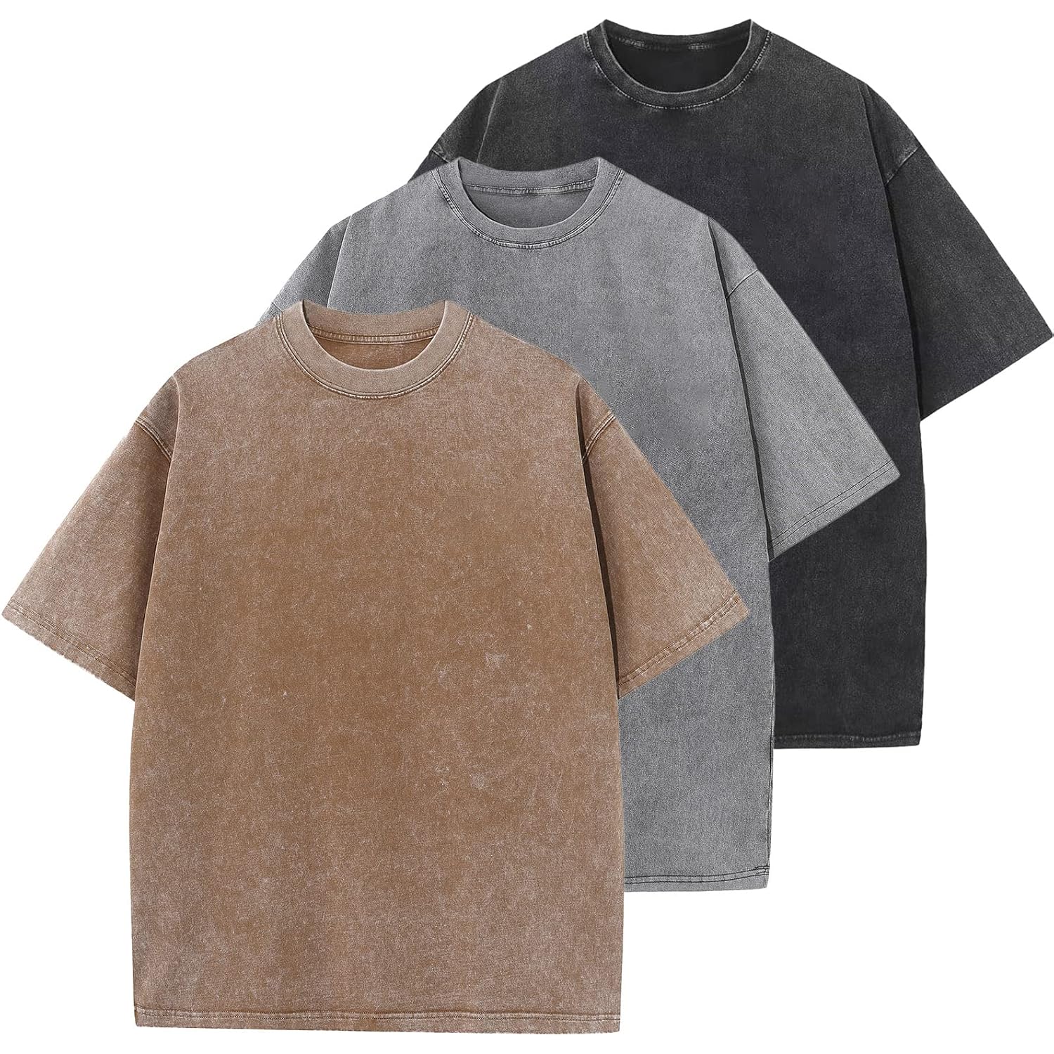Heren t-shirt korte mouw oversized basic comfort dagelijks
