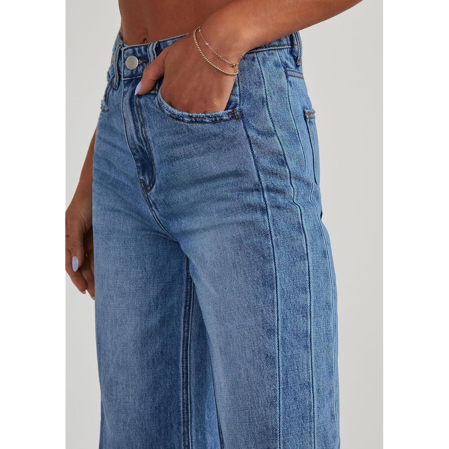 PRETTYGARDEN wide leg jeans for Dames Trendy 2025 - Image 4