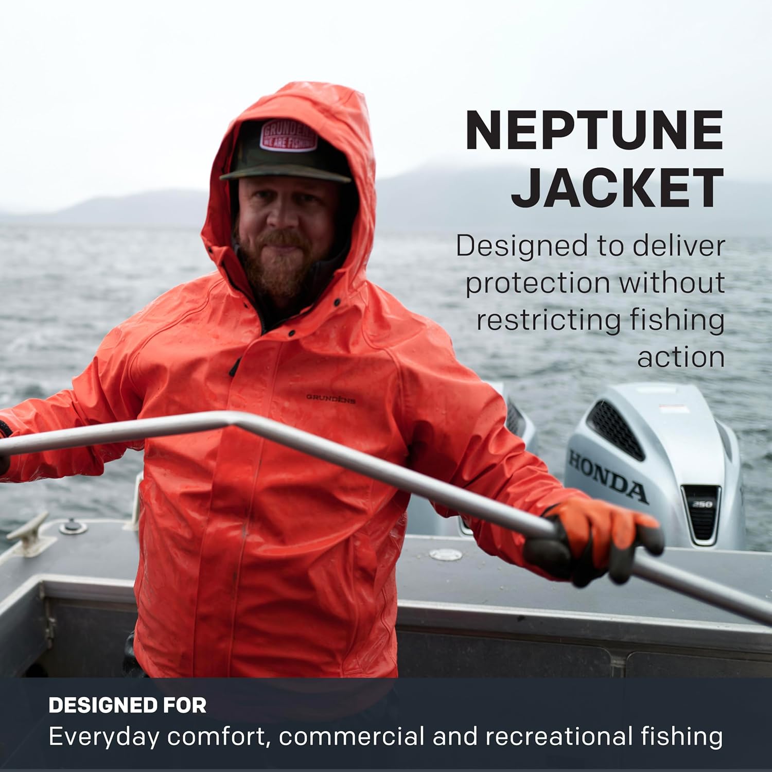 Grundens Heren’s Neptune Commercial Fishing jas | waterdicht, - Image 2