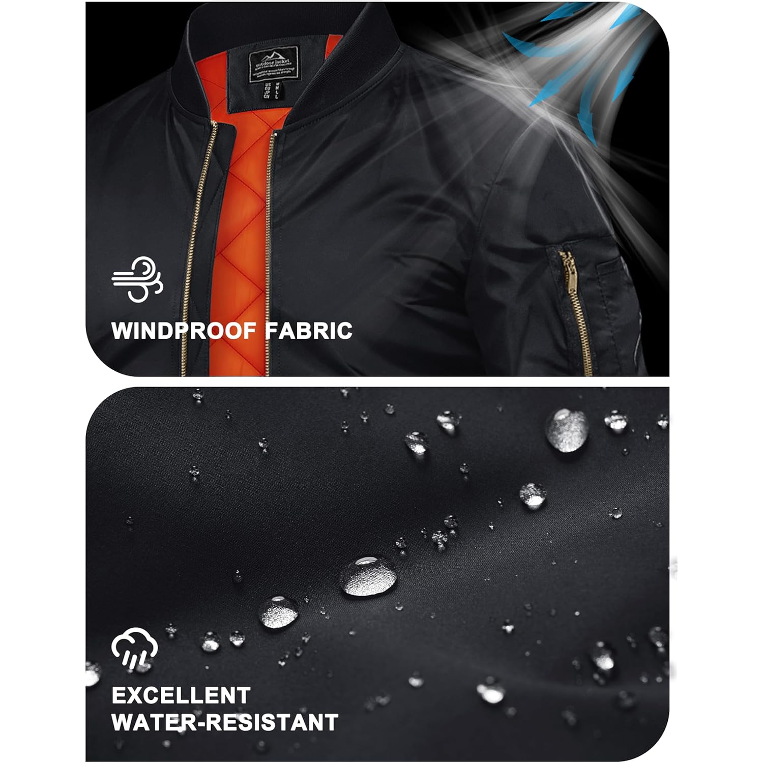 TACVASEN Heren jassen-bomber jas Fall Winter Warm Windbreaker - Image 2