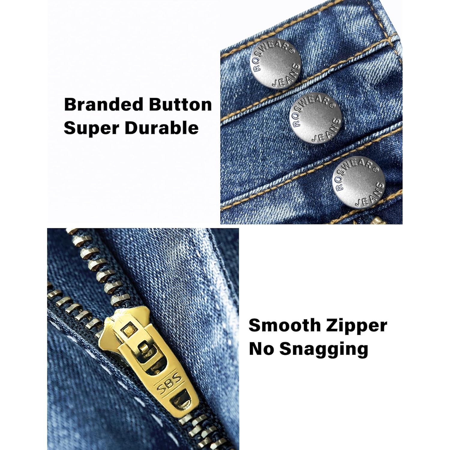 Roswear Dames wide leg jeans Casual high-waist stretch - Image 6