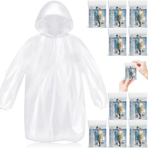 10 Pack Disposable regen Ponchos for Adults, Card-Sized