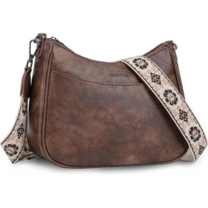 APHISON Trendy leer crossbody Purse with verstelbaar band,