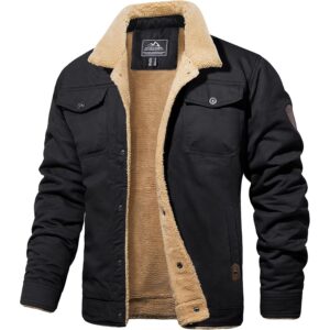 MAGCOMSEN Heren Winter jas gevoerd Sherpa jas Warm