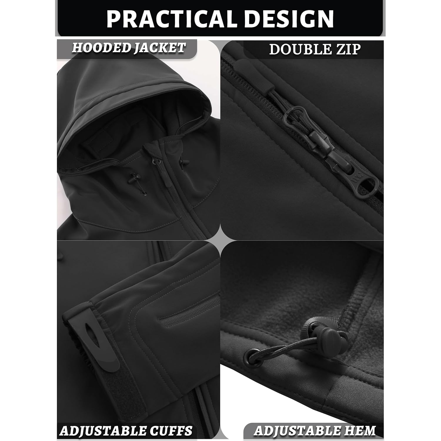 TACVASEN Heren Special Ops Military Tactical softshell Winter - Image 5