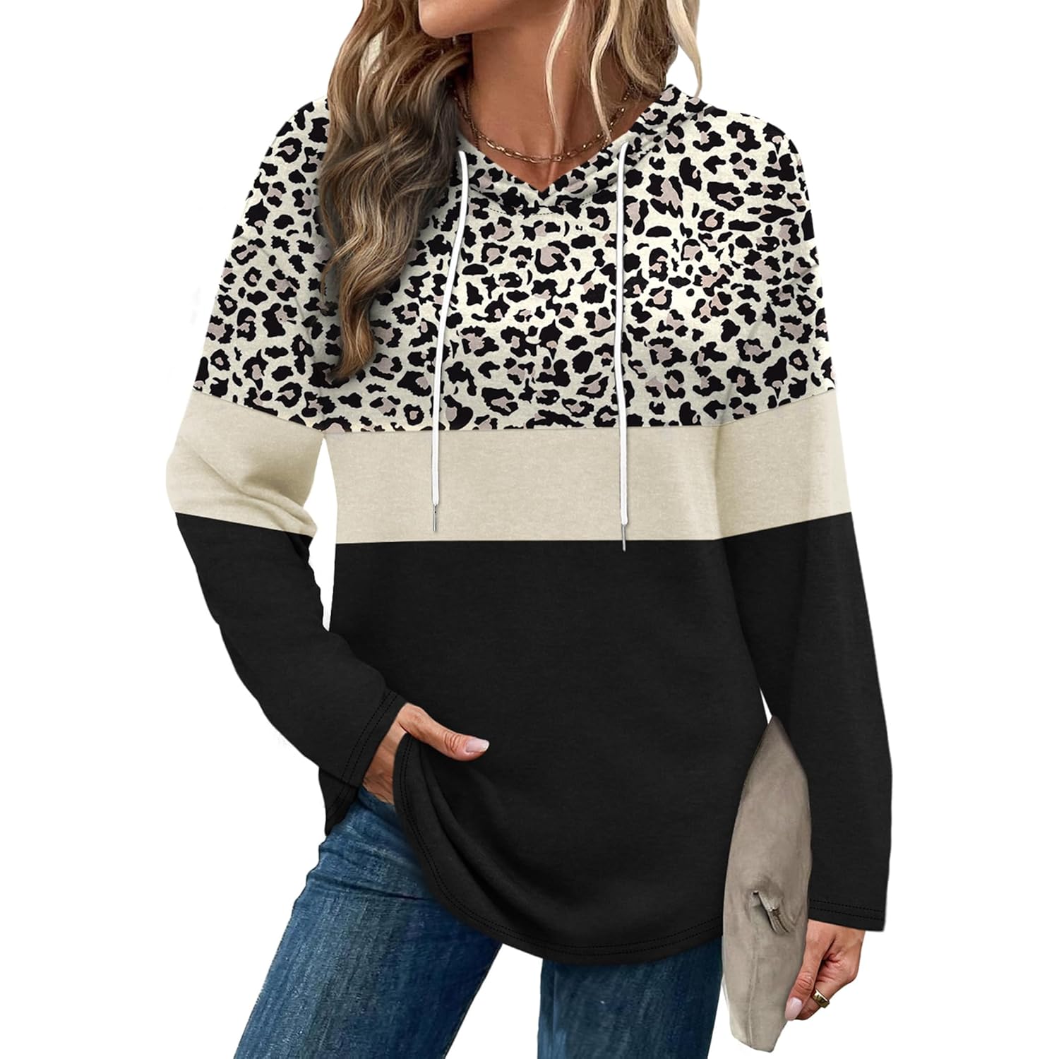 Bofell hoodie for Dames Long Sleeve Shirts Fall - Image 2
