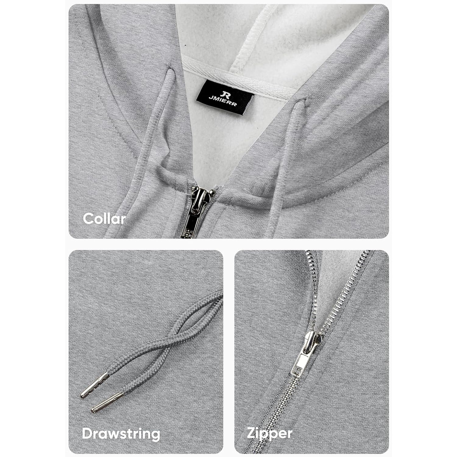 Heren hoodie zip Casual Cotton Hooded fleece Drawstring Hoodies pullover sweatshirt Casual - Image 6