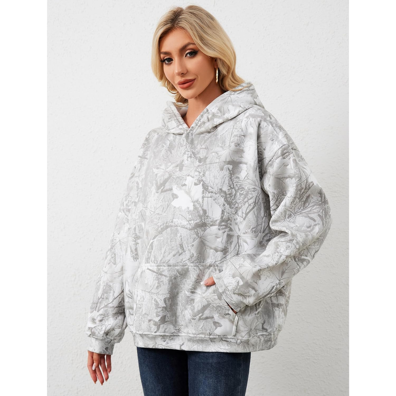 Camo hoodie For Dames oversized Long Sleeve Drop - Image 6