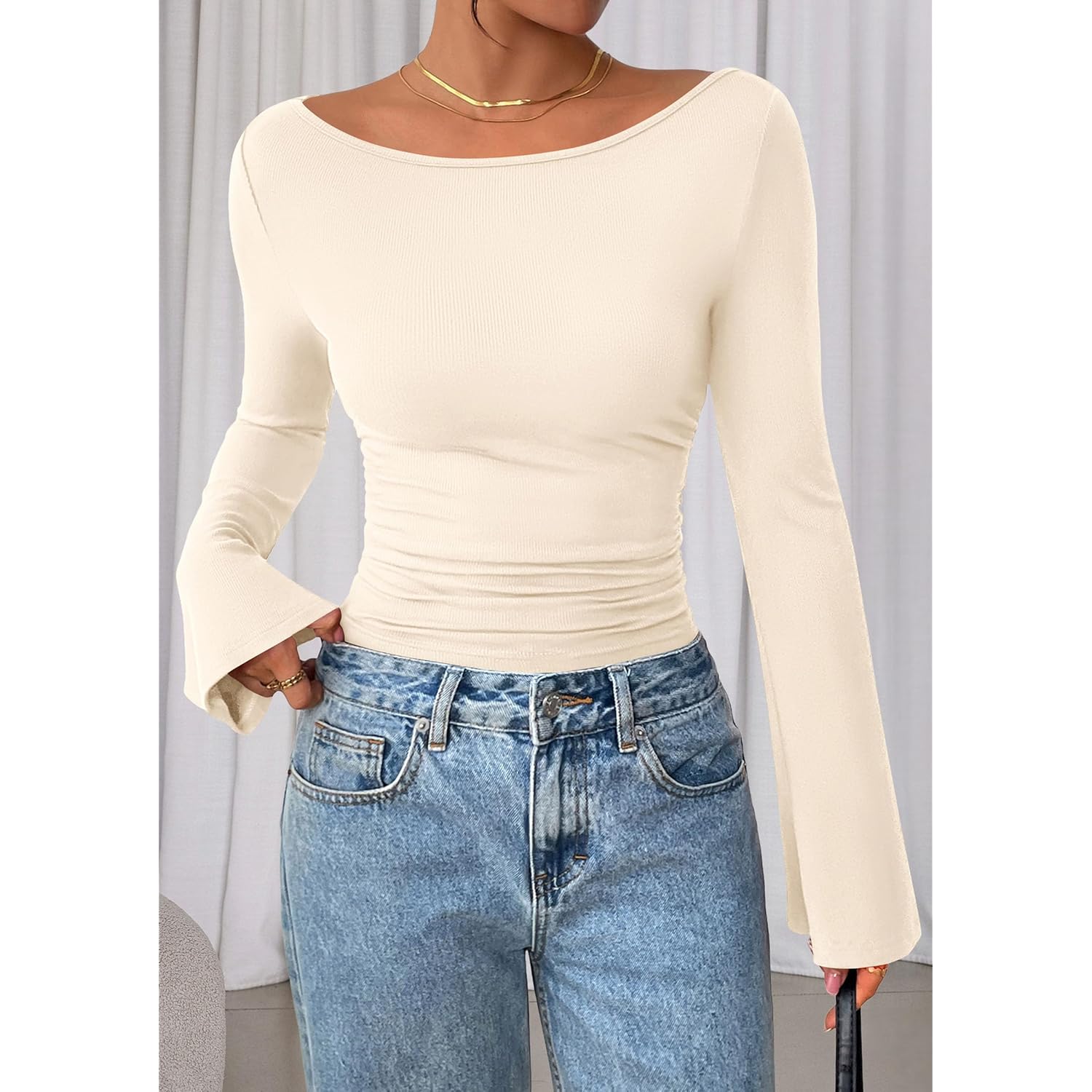 PRETTYGARDEN Dames lange mouw shirt 2025 Fall Crop - Image 8