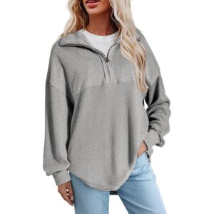 SHEWIN Dames Fall sweatshirt Casual Waffle Knit halve