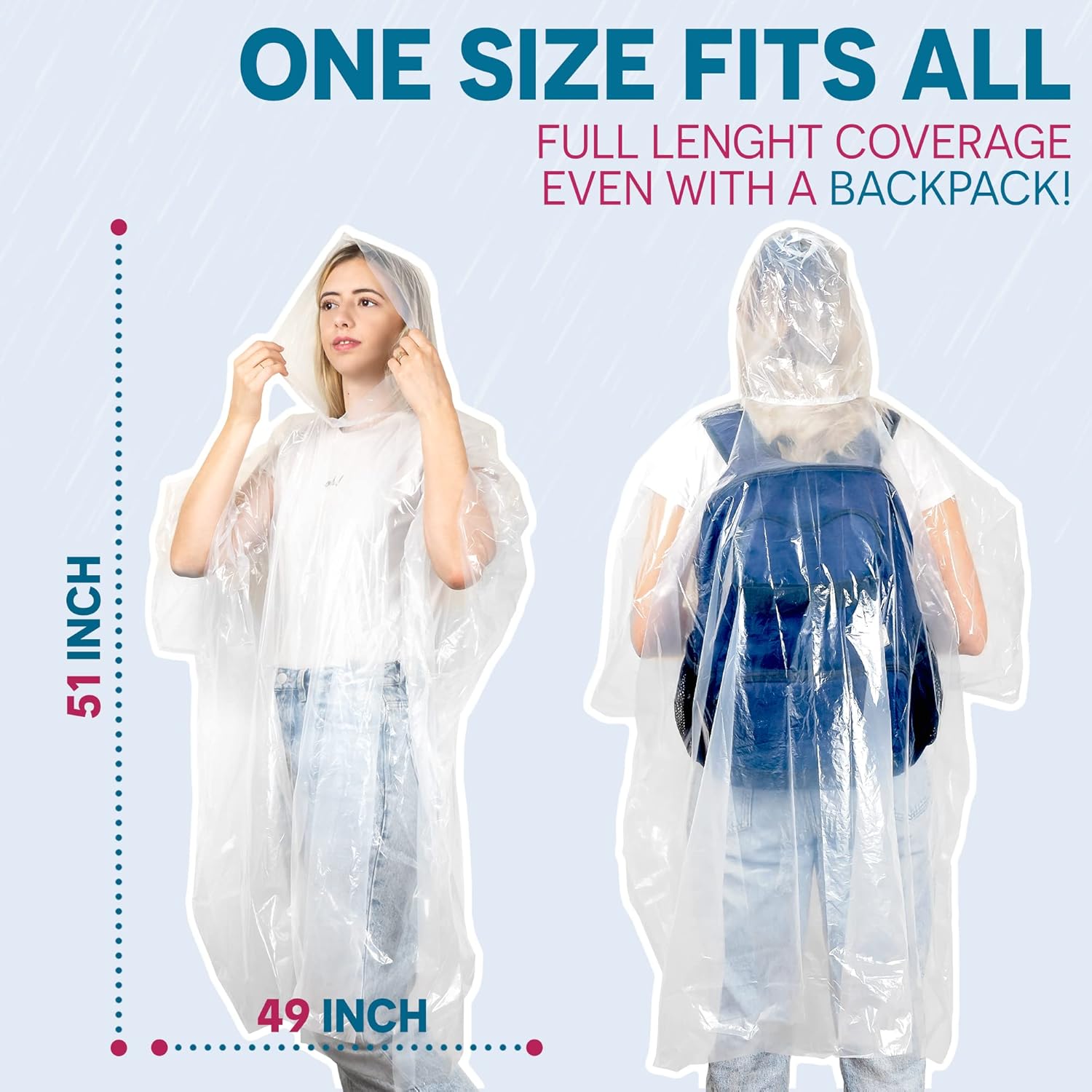 20-Pack Emergency Disposable regen Ponchos for Adults – - Image 6