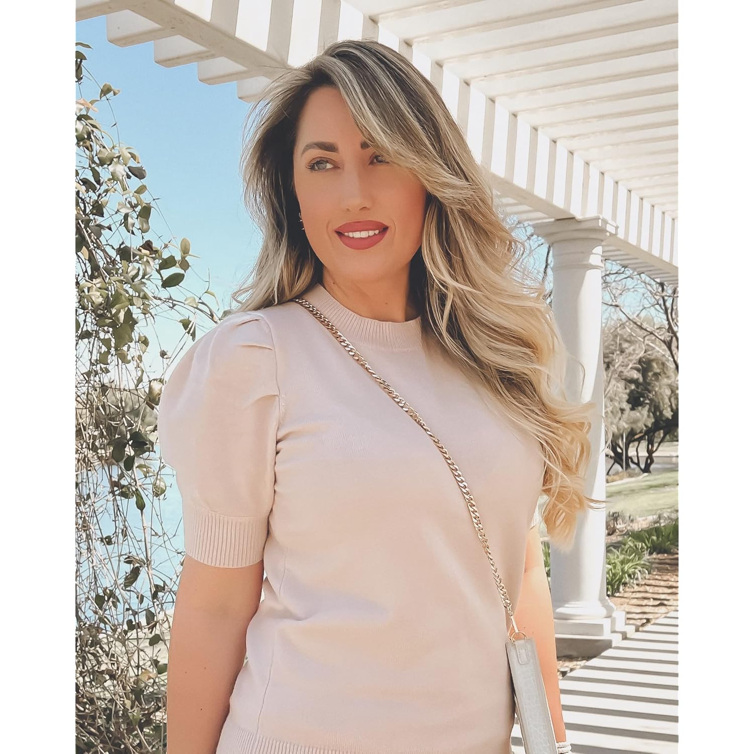 Dames Puff korte mouw Sweater top 2025 Summer - Image 5