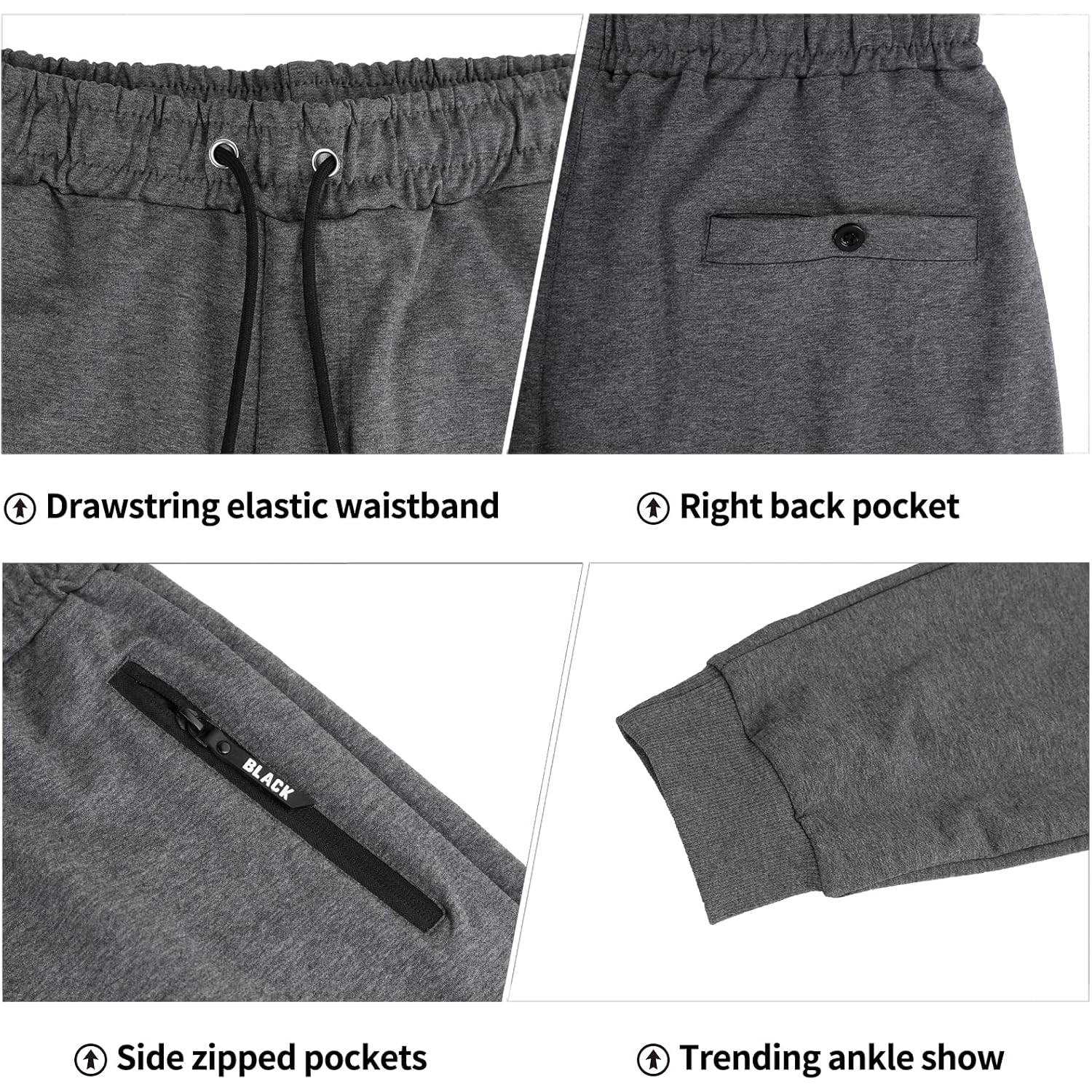 BUXKR Heren Casual jogger sweatpants for Jogging,Running or - Image 6