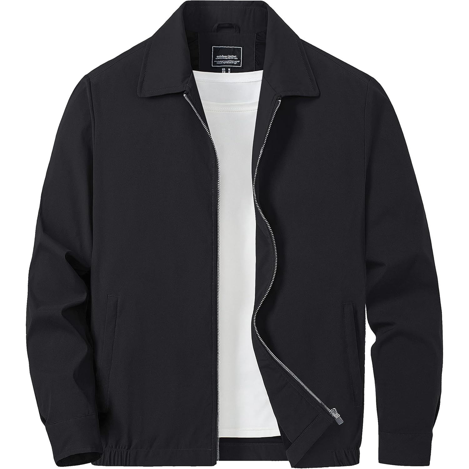TACVASEN Heren lichtgewicht Windbreaker Full rits Up Laydown - Image 7