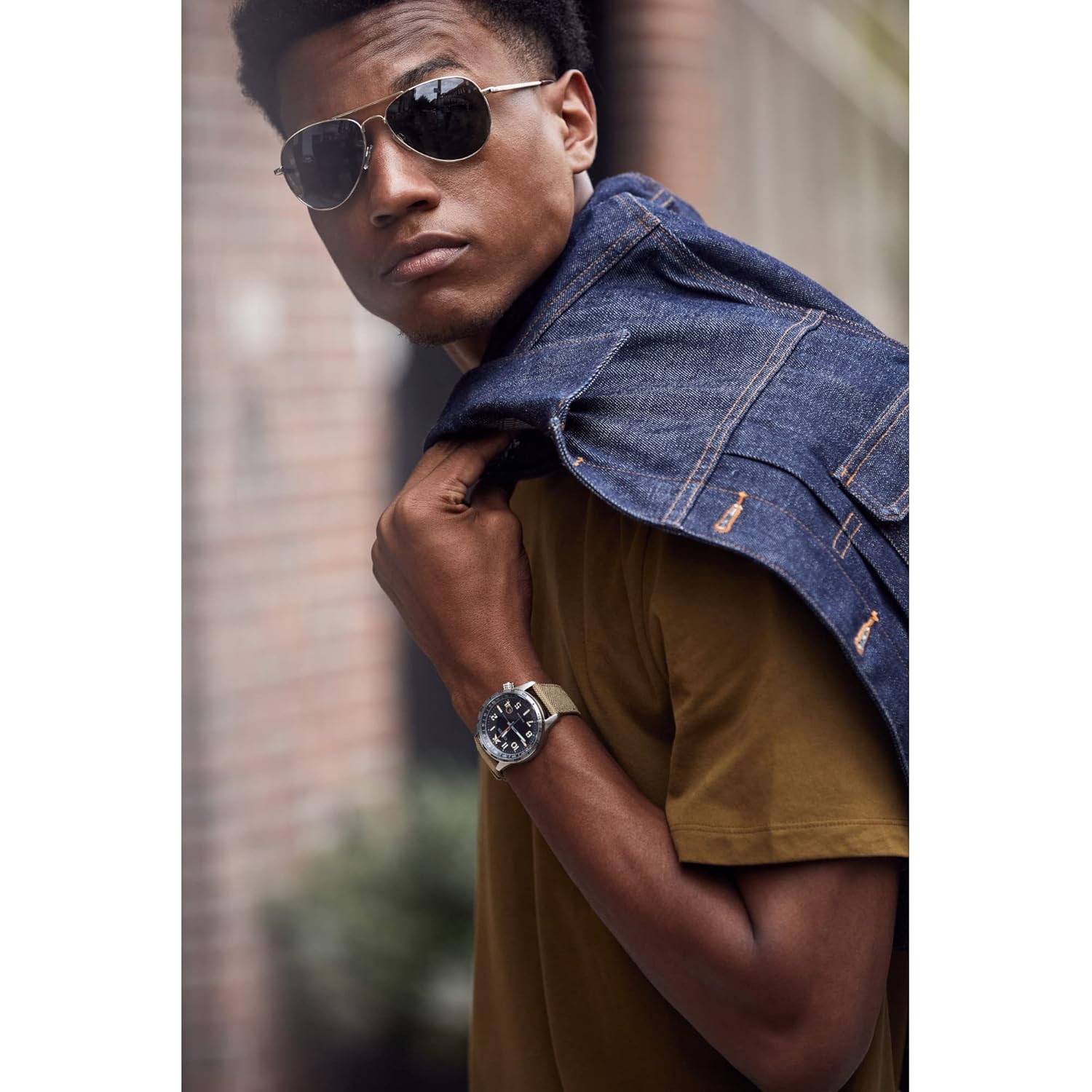 Citizen heren eco-drive weekender avion field horloge in - Image 4