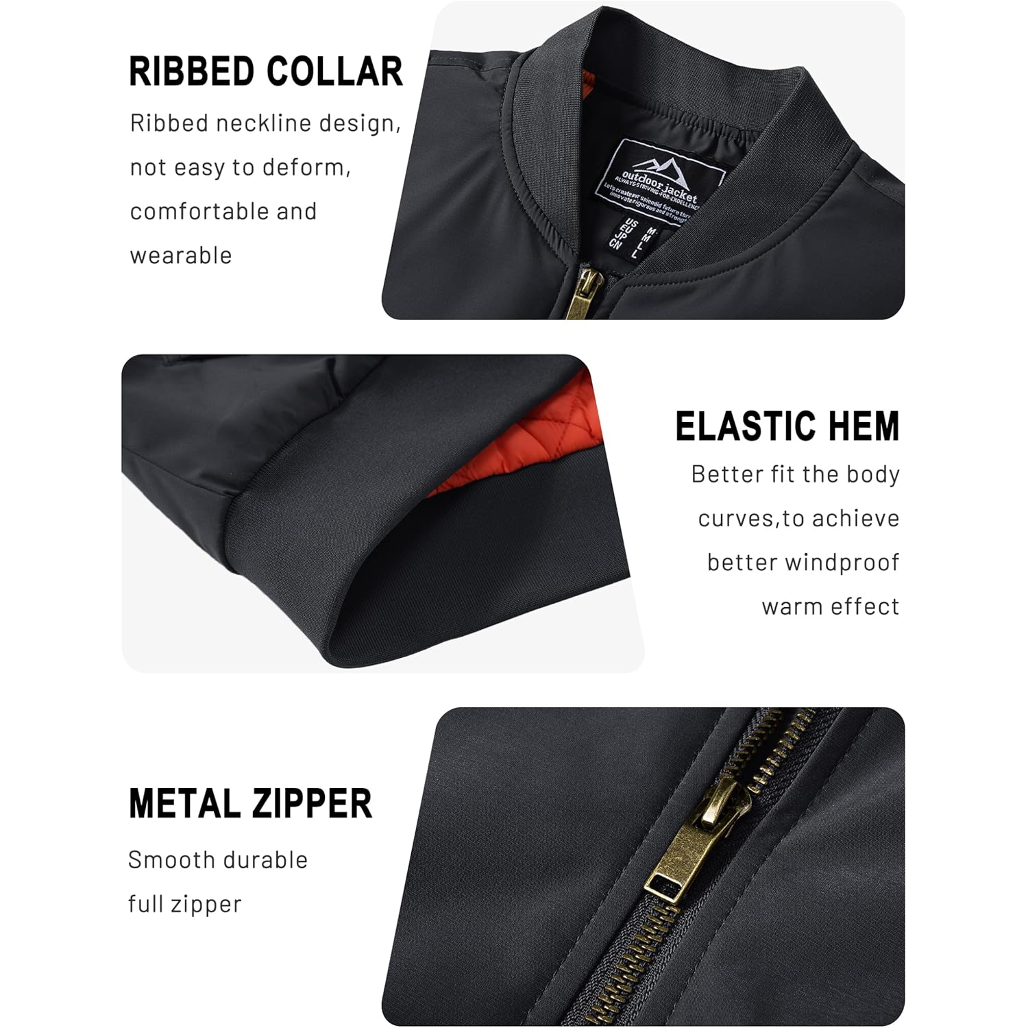 TACVASEN Heren jassen-bomber jas Fall Winter Warm Windbreaker - Image 6