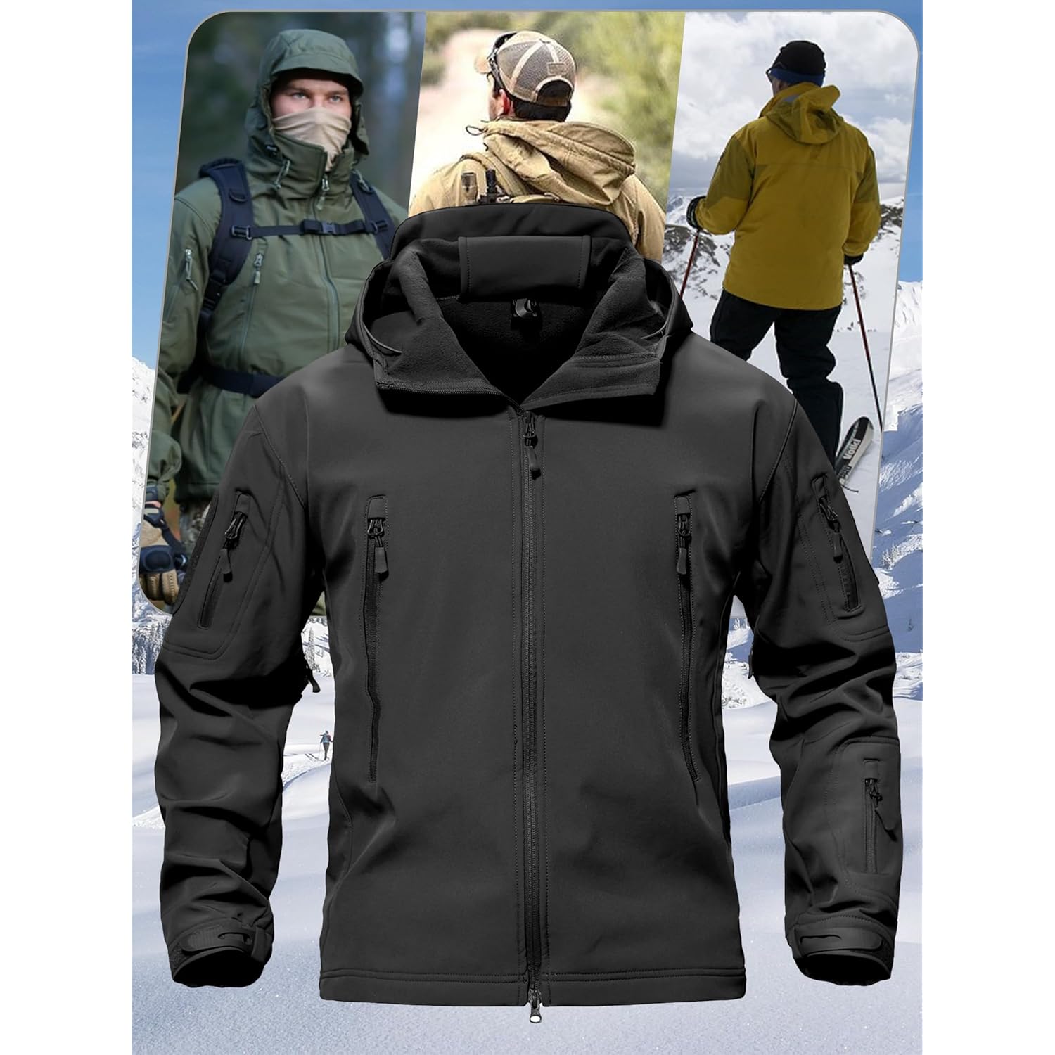 TACVASEN Heren Special Ops Military Tactical softshell Winter - Image 6