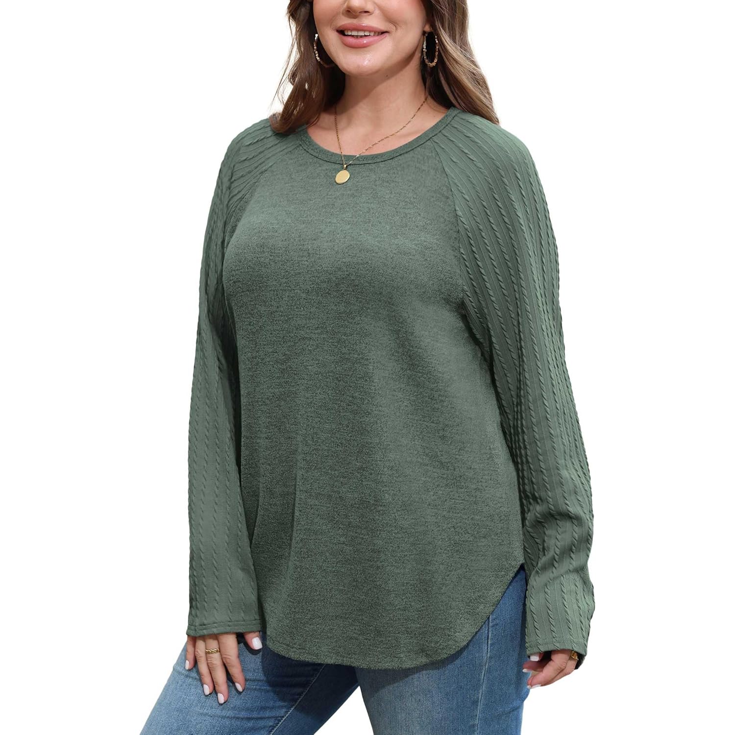 SAMPEEL sweatshirt for Dames Long Sleeve Shirts Crewneck - Image 4