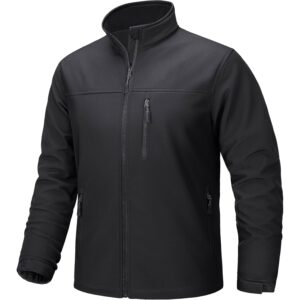 TACVASEN Heren lichtgewicht softshell jas Fleece gevoerd waterdicht