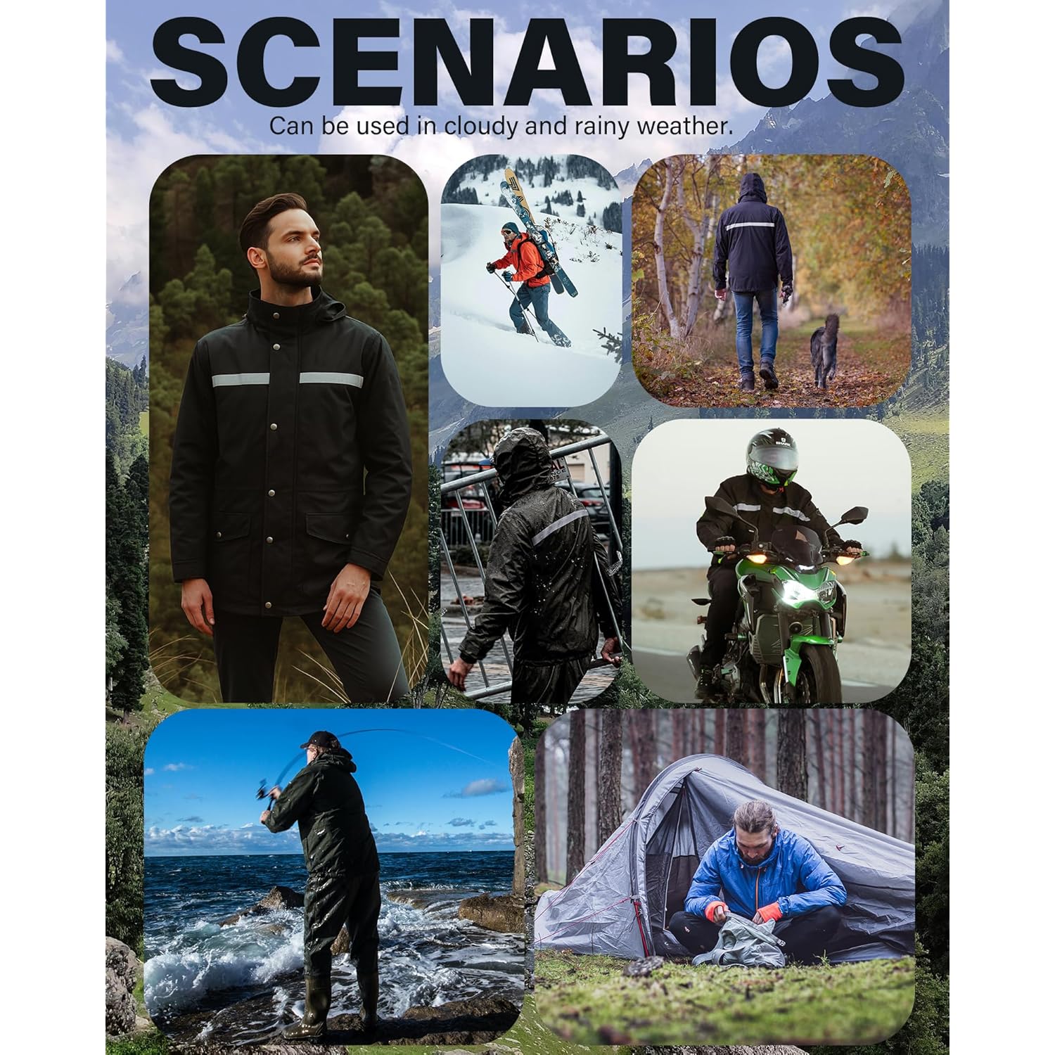 ICreek regen Suit waterdicht jas and Trouser Suit - Image 6