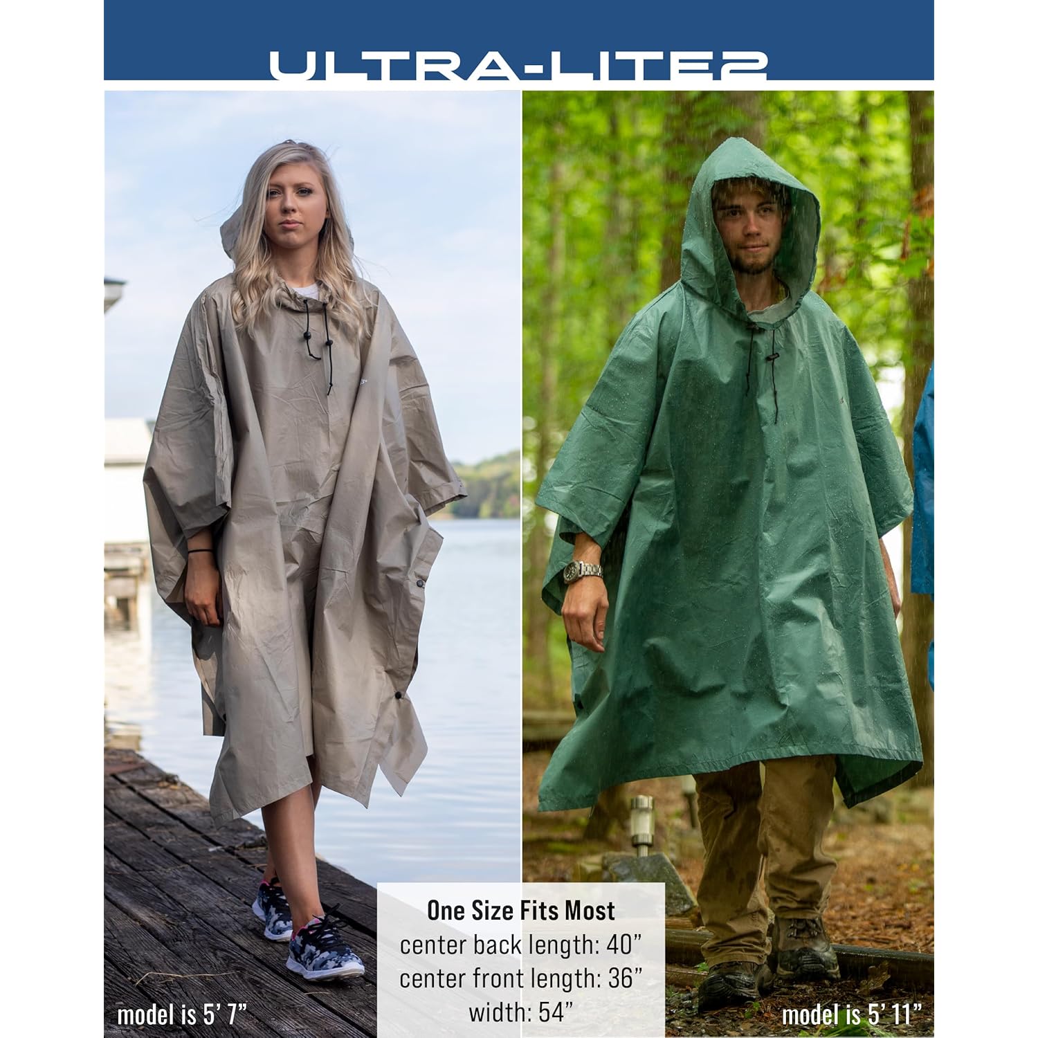 FROGG TOGGS Ultra-lite2 waterdicht, Breathable regen Poncho, Adult - Image 6