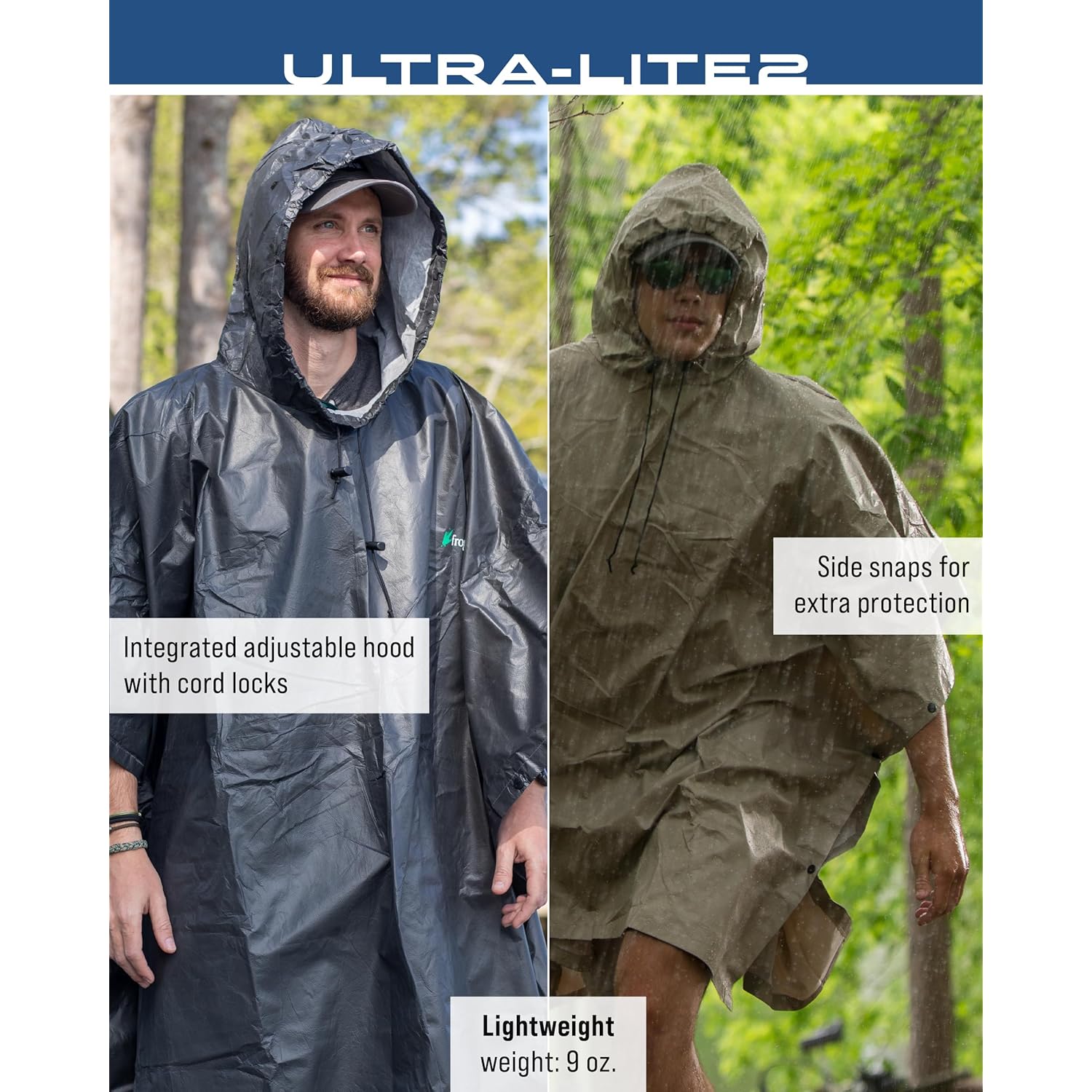 FROGG TOGGS Ultra-lite2 waterdicht, Breathable regen Poncho, Adult - Image 5