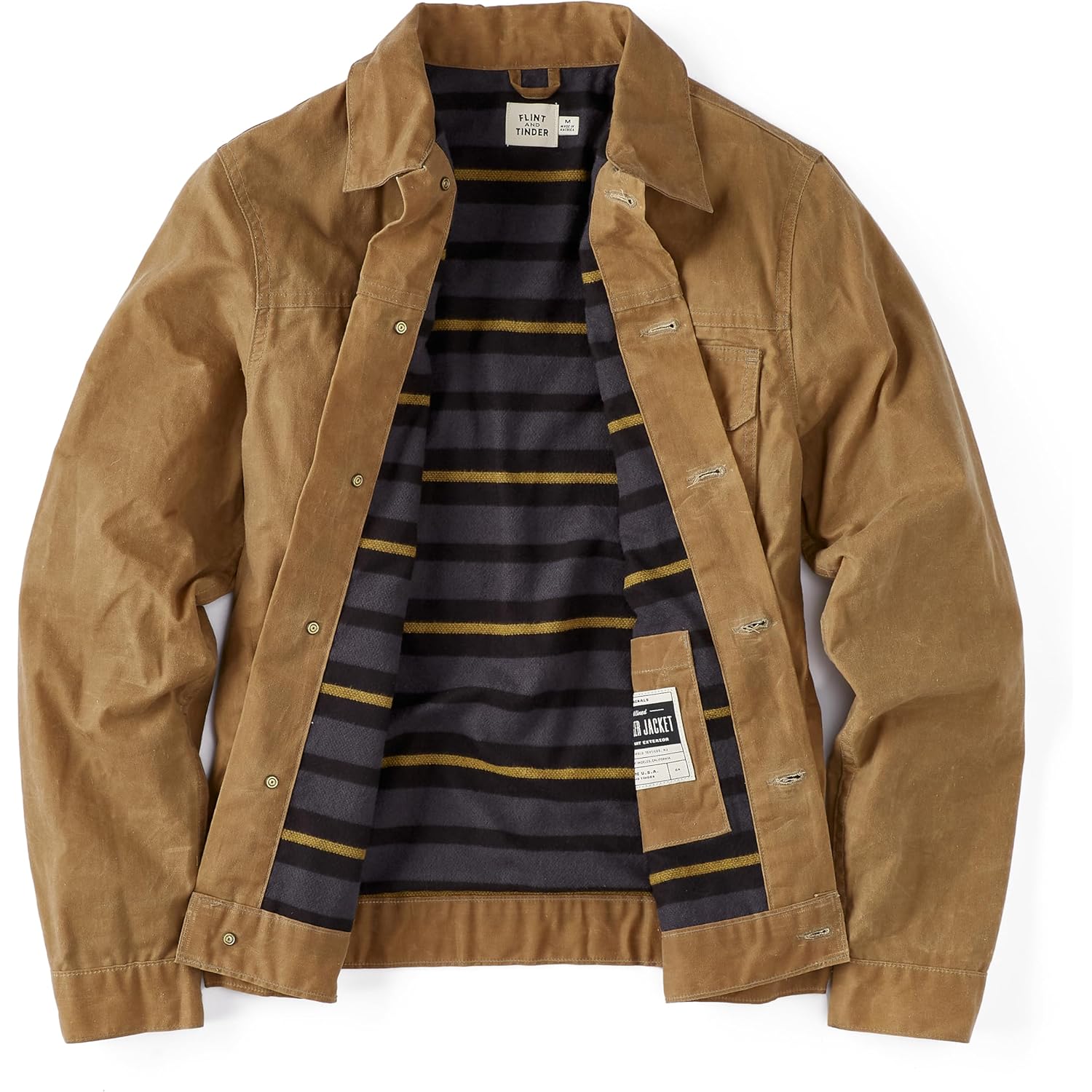 Huckberry Flint and Tinder Heren Flannel-gevoerd Waxed Trucker - Image 2