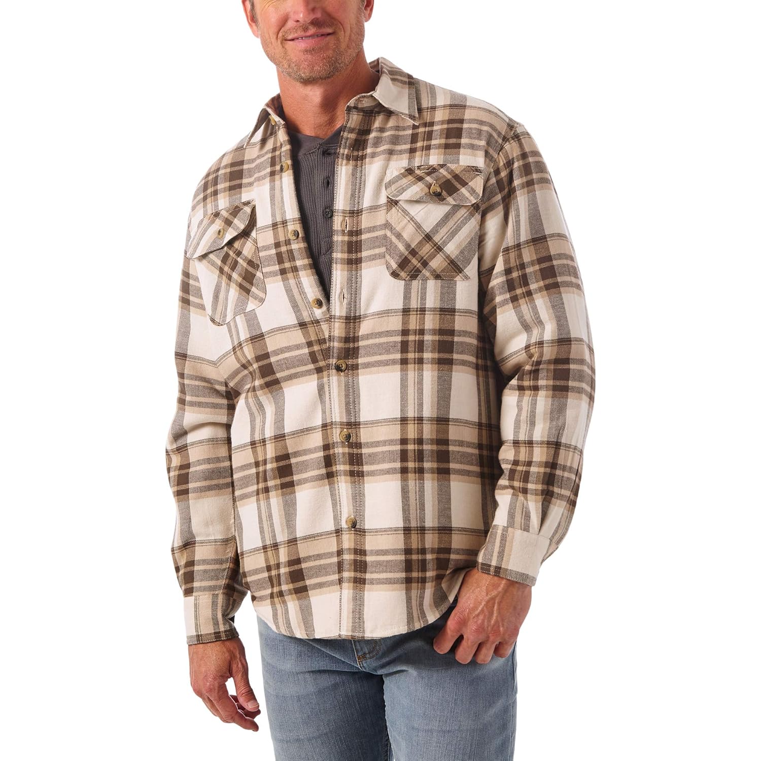Wrangler Authentics Heren lang Sleeve Sherpa gevoerd Shirt - Image 3