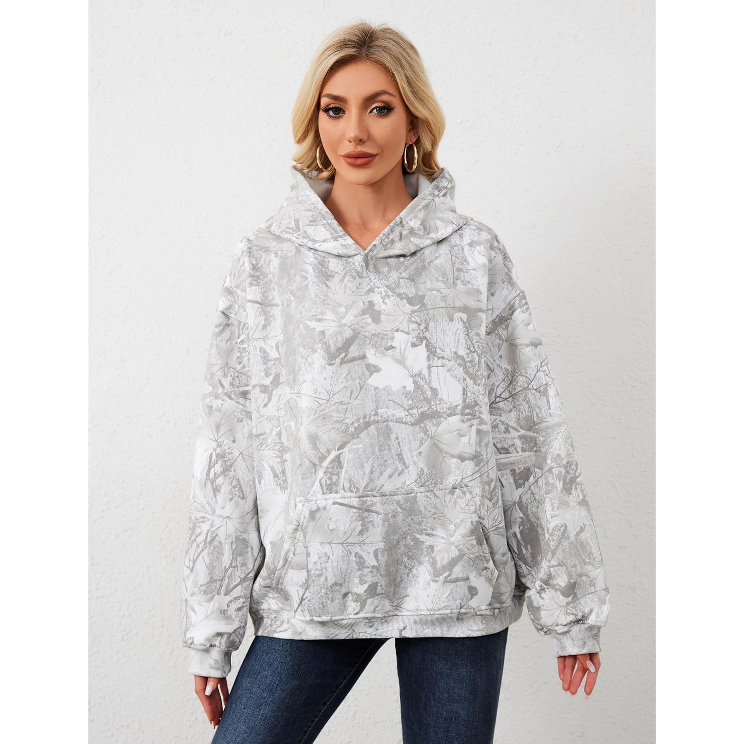 Camo hoodie For Dames oversized Long Sleeve Drop - Image 3