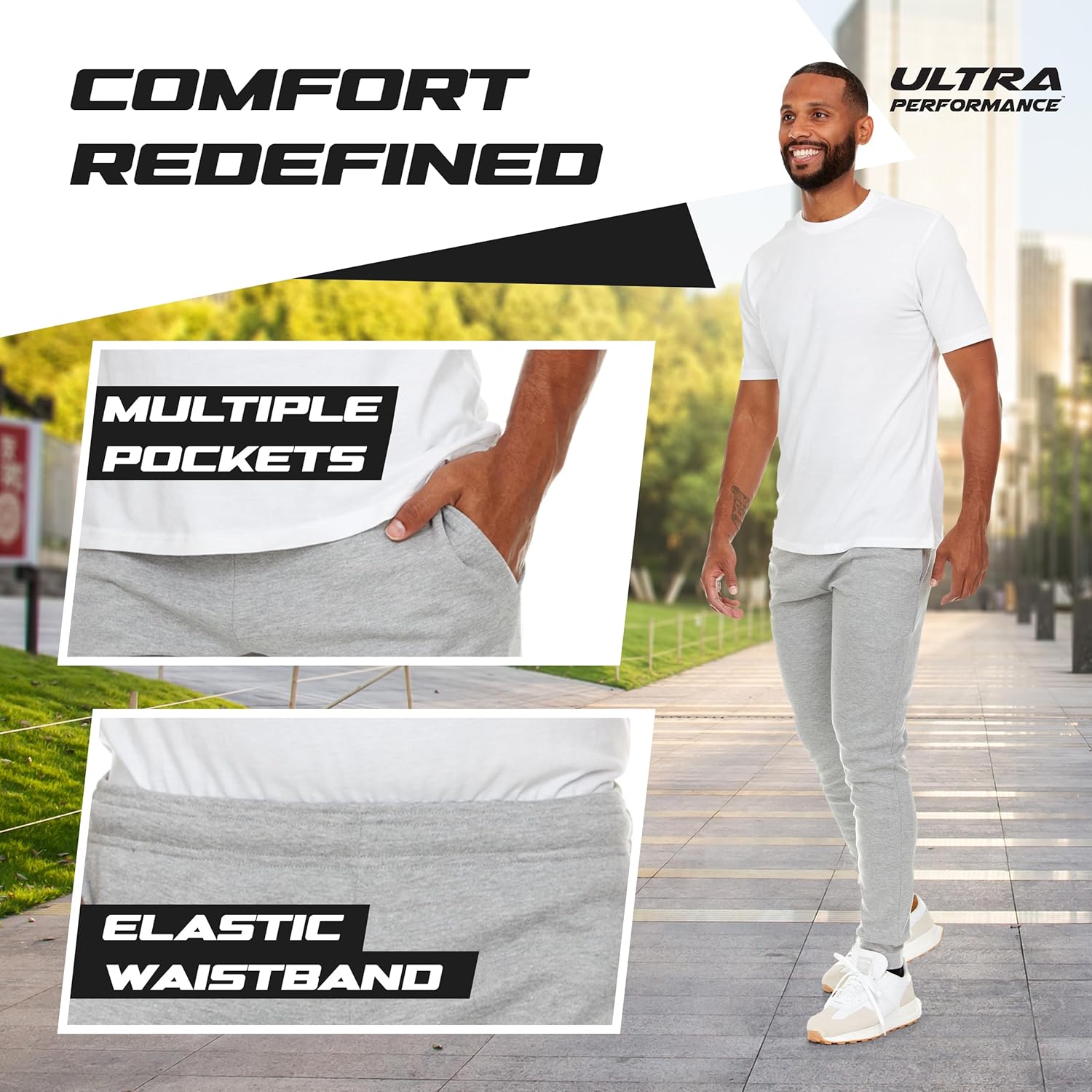 Ultra Performance 3 Pack Heren lichtgewicht jogger for - Image 3