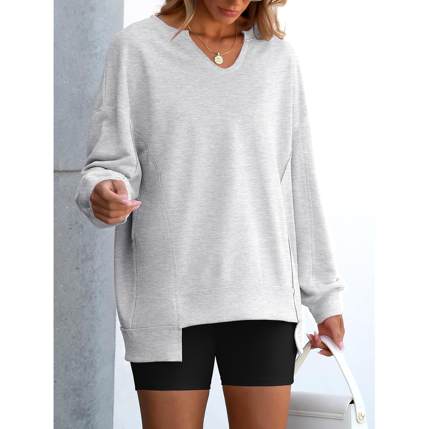ANRABESS Dames oversized sweatshirt Long Sleeve Tunic Shirts - Image 3