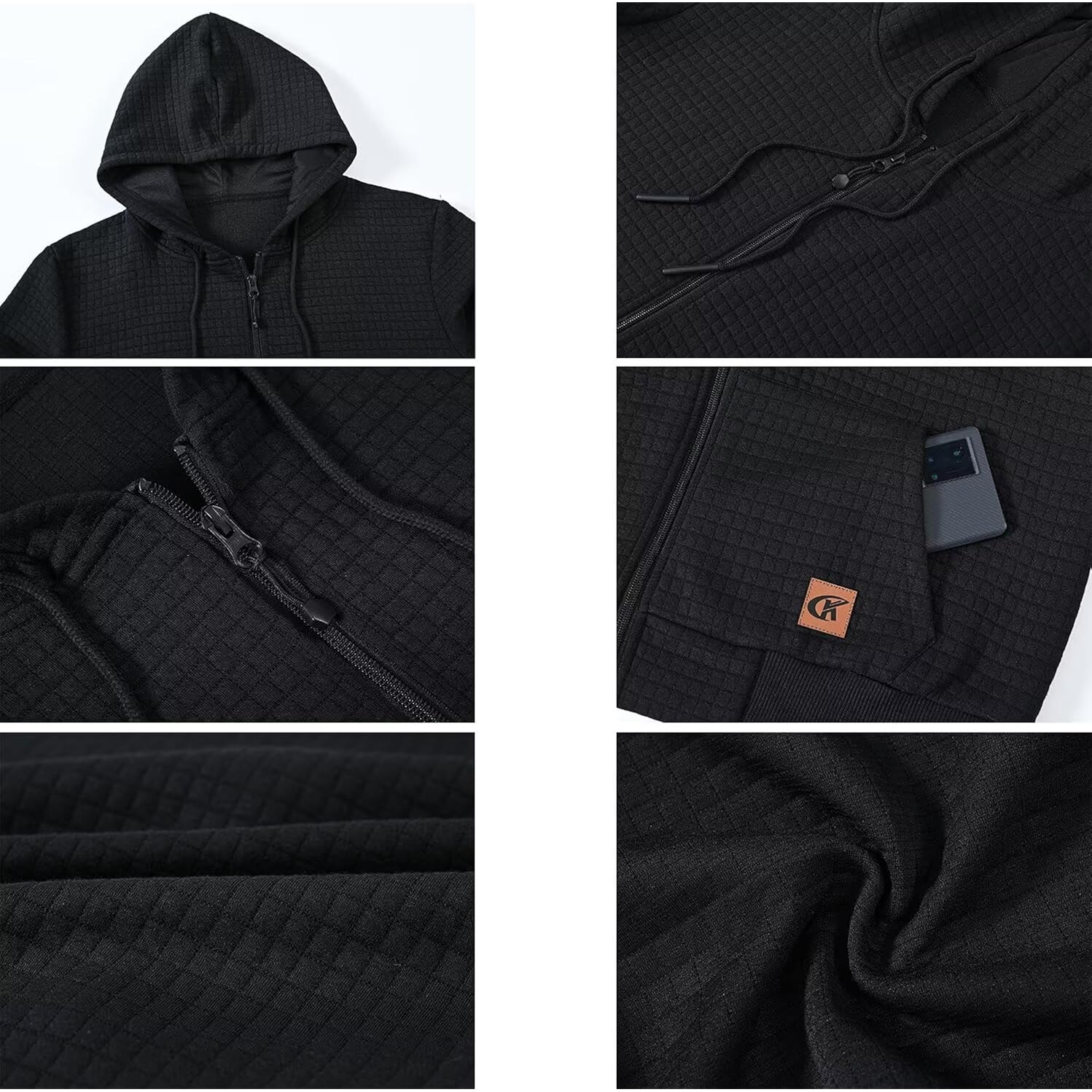 Heren Zipper Hoodie sweatshirt Jacket - Image 3