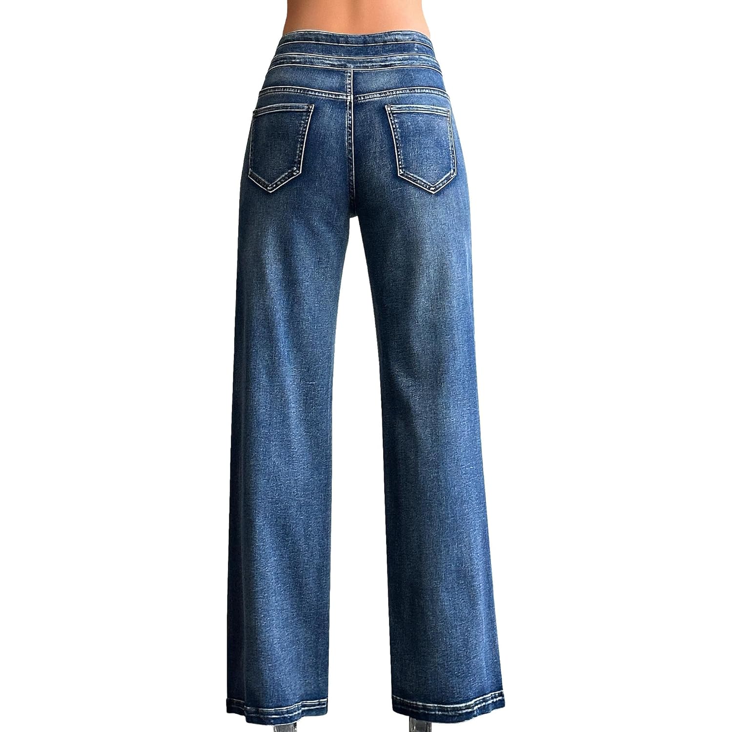 Roswear Dames wide leg jeans Casual high-waist stretch - Image 3