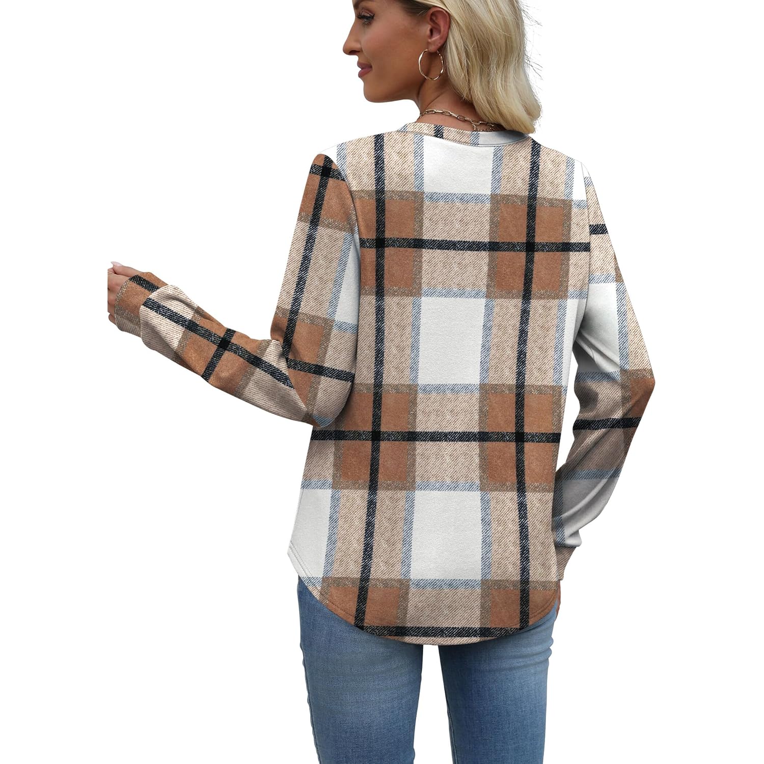 WIHOLL sweatshirt for Dames Crewneck Long Sleeve Shirts - Image 6