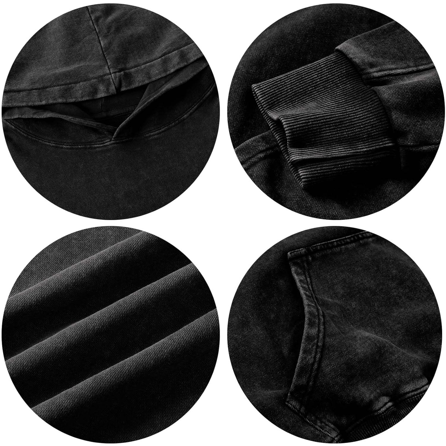 Heren oversized Hoodie Heren Vintage Cotton Casual Hooded sweatshirt Trendy Baggy basic - Image 5